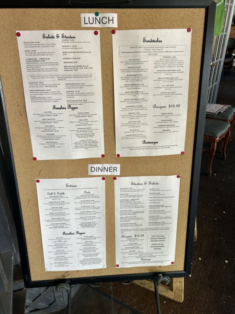 Timeless Destination Menu 4
